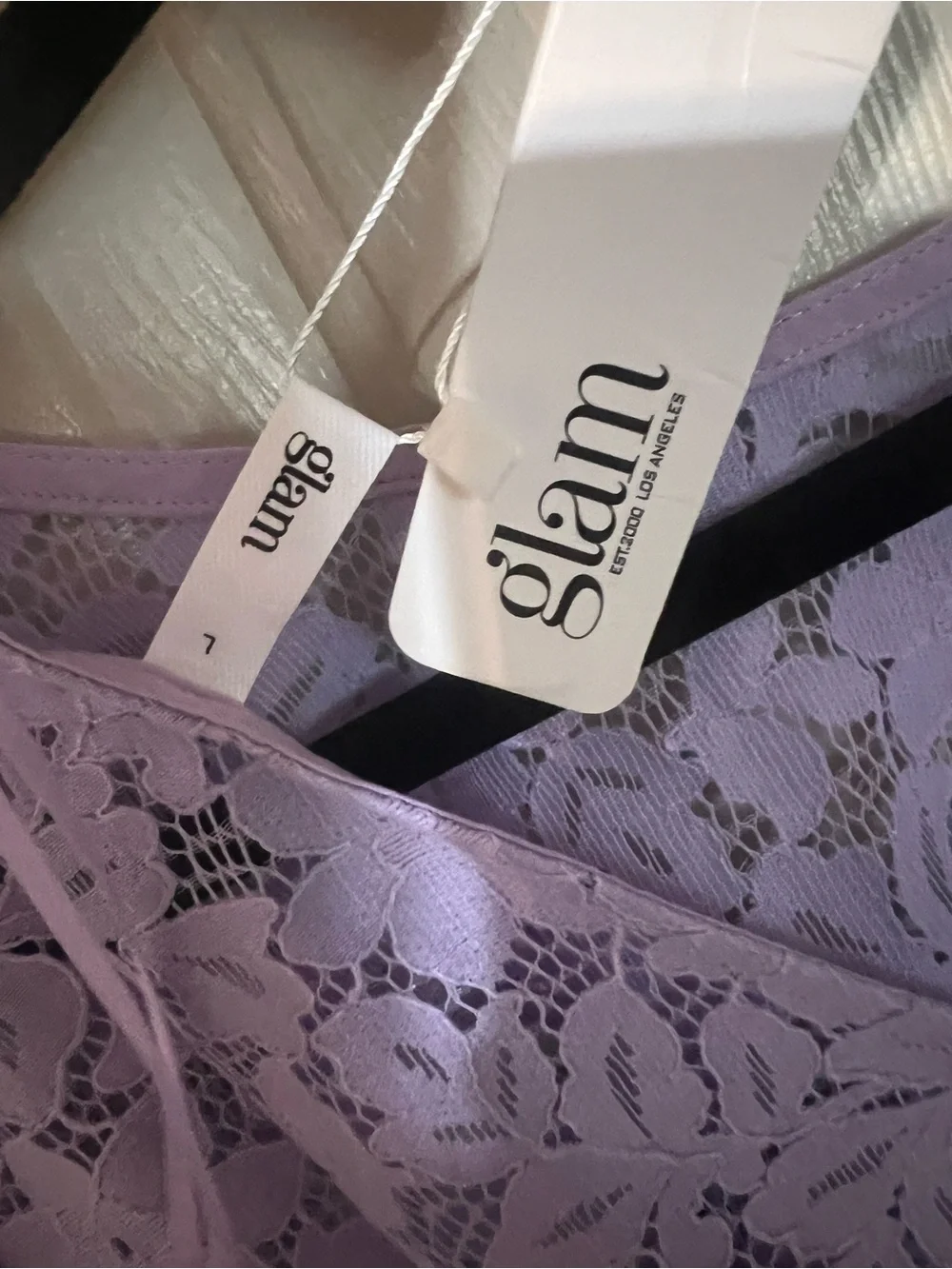 glam Lilac Floral Lace Peplum Blouse